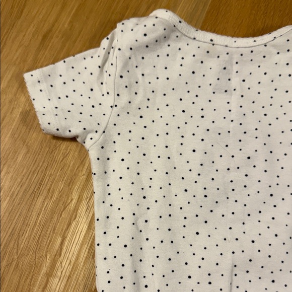 Carter's White and Black Polka Dot Bodysuit - Picture 8 of 9